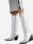 Bronx Cowboy Stijl Hoge Laarzen voor Vrouwen Gray Dames - Thumbnail 1