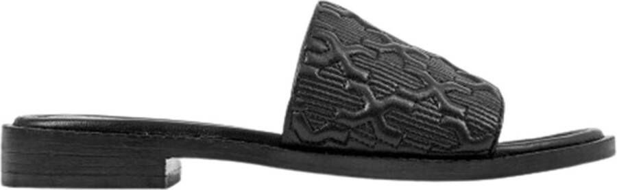 Bronx New Thrill leren slippers zwart