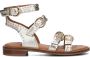 Bronx Gouden Metallic Sandalen met Studs Yellow Dames - Thumbnail 2