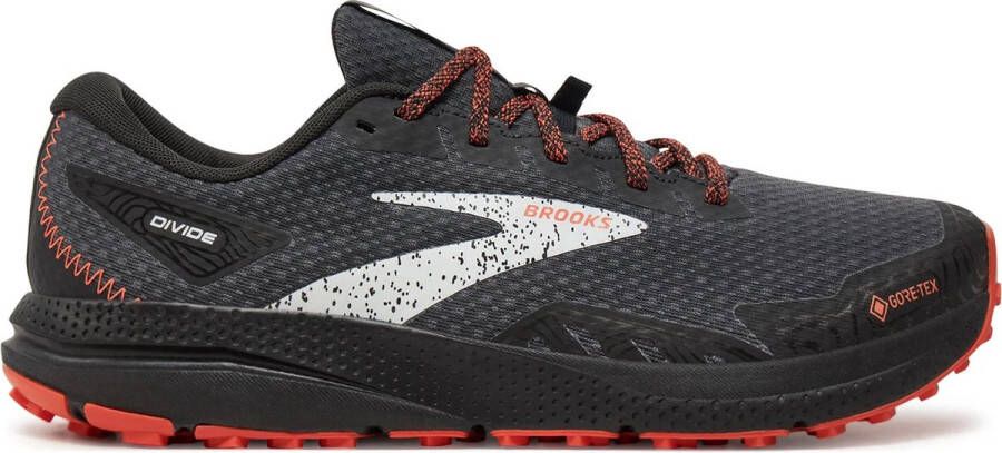 Brooks Divide 4 GTX Light Trail Hardloopschoenen Black Firecracker Heren