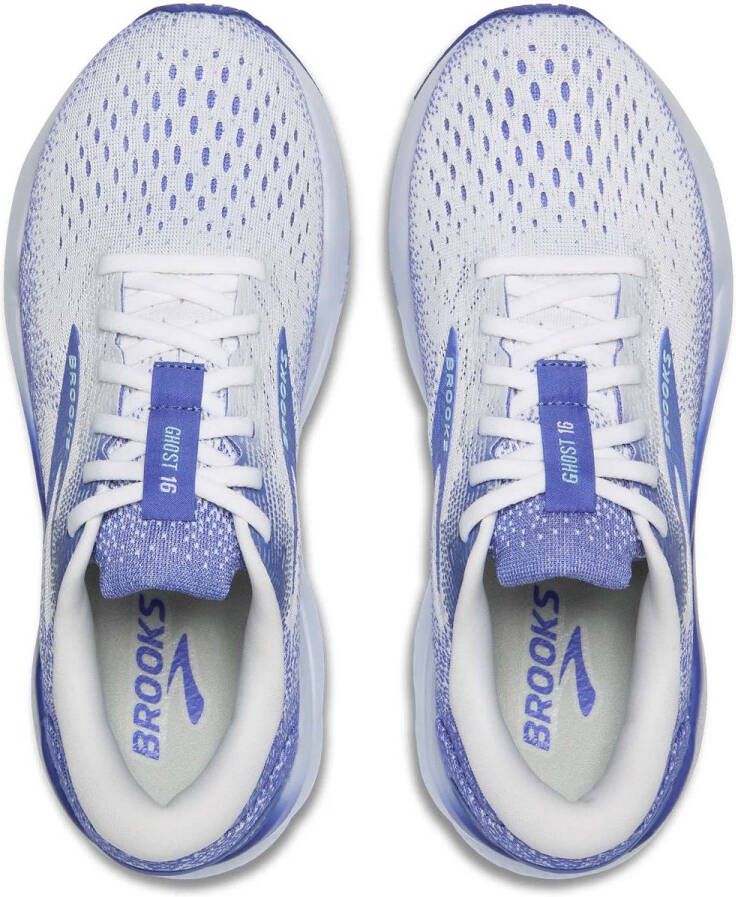 Brooks Ghost 16 Hardloopschoenen White Amparo Blue Dames