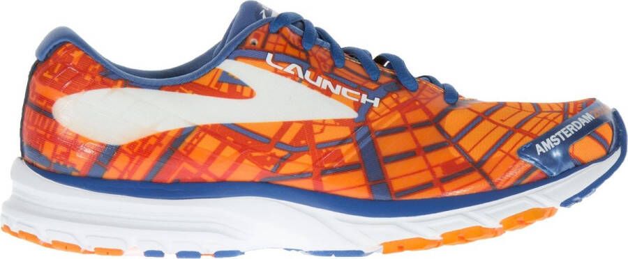 Brooks Launch 3 Hardloopschoenen Vrouwen oranje blauw wit