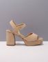 Bruin Tinten Odran Sandalen Dames Beige - Thumbnail 12