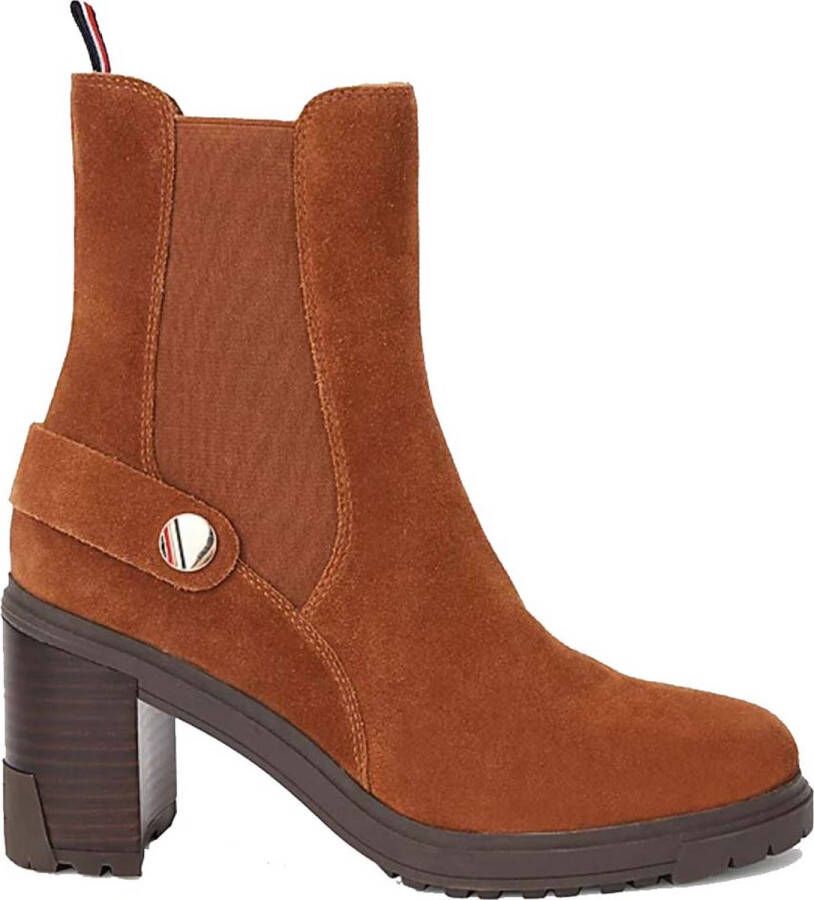 Bruin Tinten Outdoor High Heel Boot Enkellaarsjes Dames Bruin