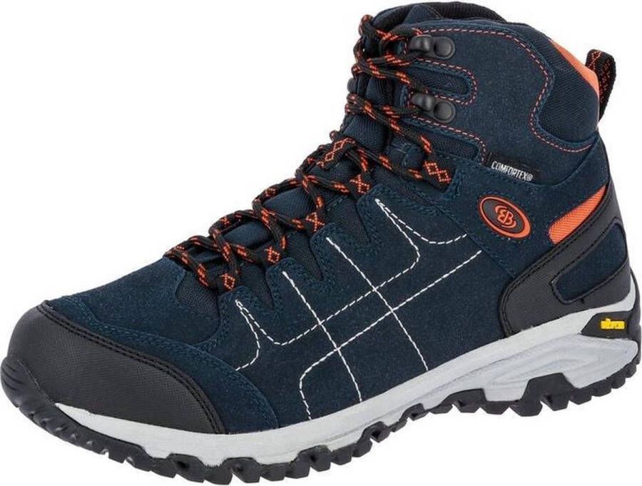 Brütting wandelschoenen Mount Shasta High Marine Blauw met Oranje