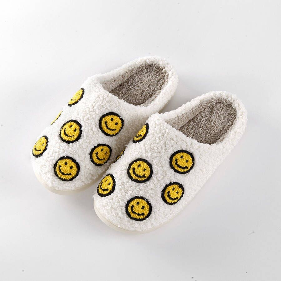 Budino 6 Smileys Pantoffels 6 Smileys Sloffen Pantoffels Sloffen en Wit Geel