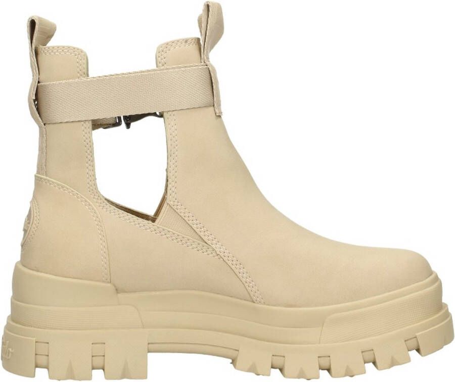 Buffalo Aspha COA Vegan Enkellaarsjes Plat beige