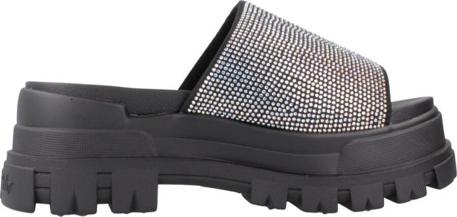 Buffalo Glam Slide Wedges Black Dames