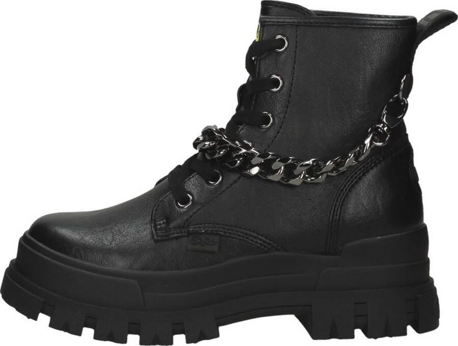 Buffalo Boot With Chain Veterschoenen Hoog zwart