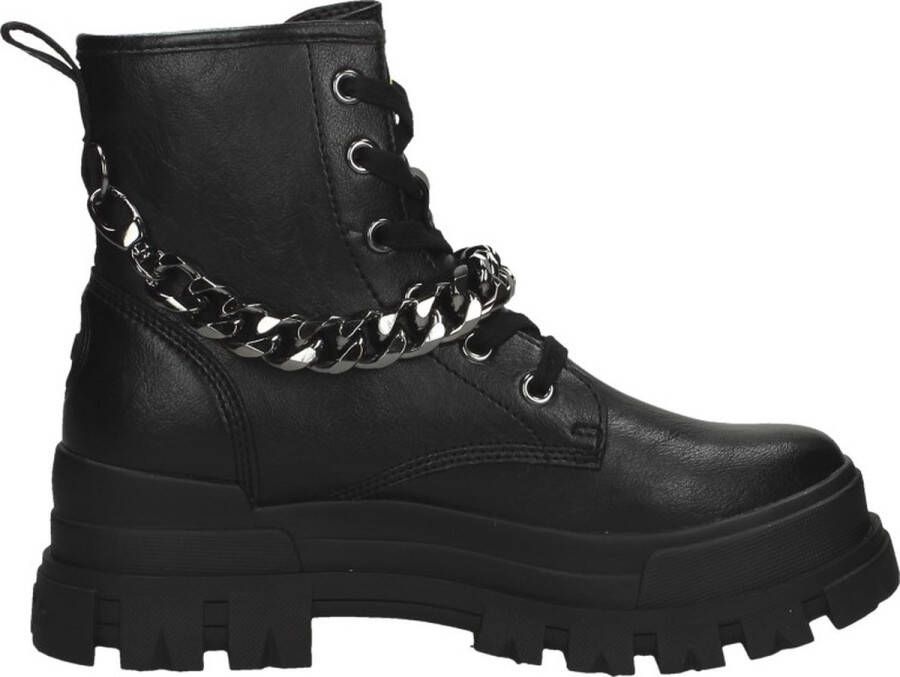 Buffalo Boot With Chain Veterschoenen Hoog zwart