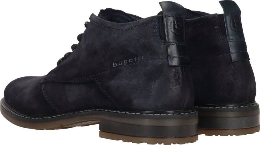 Bugatti Stijlvolle blauwe suède heren veterboot Blue Heren