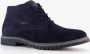 Bugatti hoge suede heren veterschoenen blauw Echt leer - Thumbnail 2