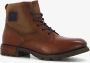 Bugatti leren heren veterboots bruin Uitneembare zool - Thumbnail 1