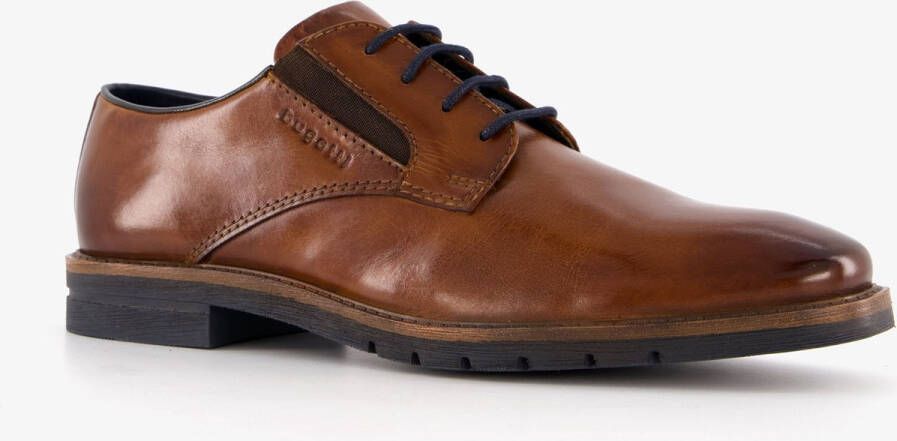 Bugatti leren heren veterschoenen cognac bruin