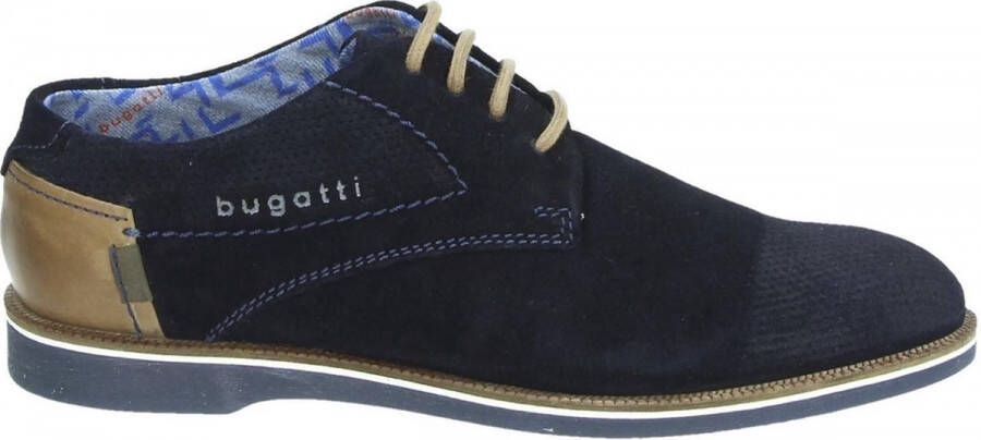 Bugatti Veterschoenen met contrastkleurige hielinzet