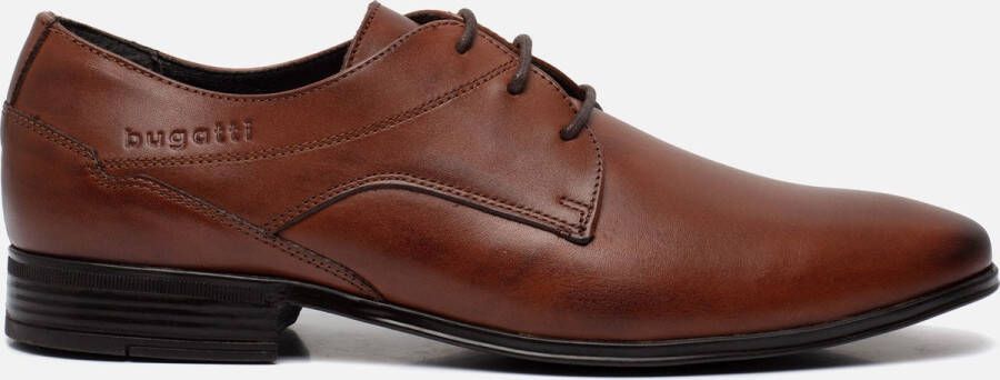 Bugatti Mevit Veterschoenen cognac Leer Heren