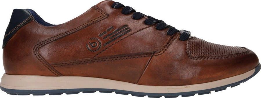 Bugatti Casual leren sneakers met versterkte hiel Brown Heren