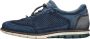 Bugatti Blauwe Leren Sneaker met Elastische Veters Blue Heren - Thumbnail 1