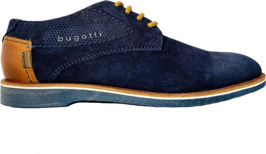 Bugatti Veterschoenen met contrastkleurige hielinzet