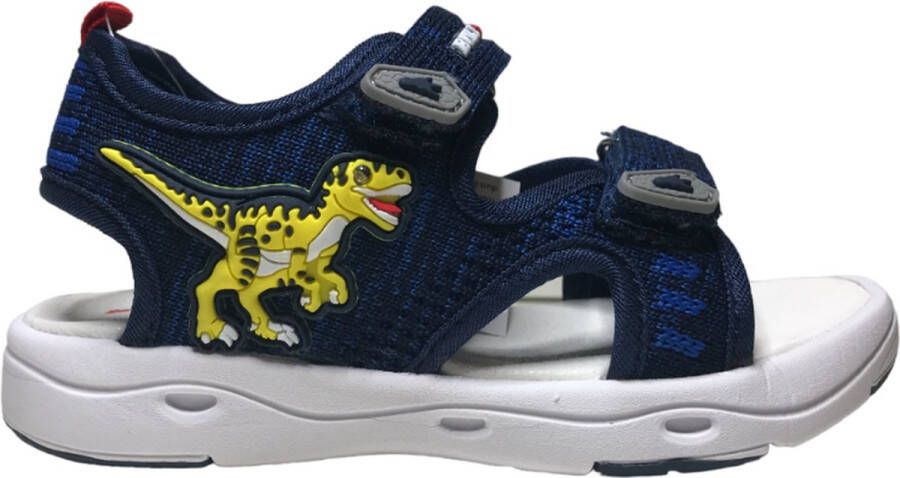 Bull Boys BBCL2105 velcro's LED lampje dino sandalen navy