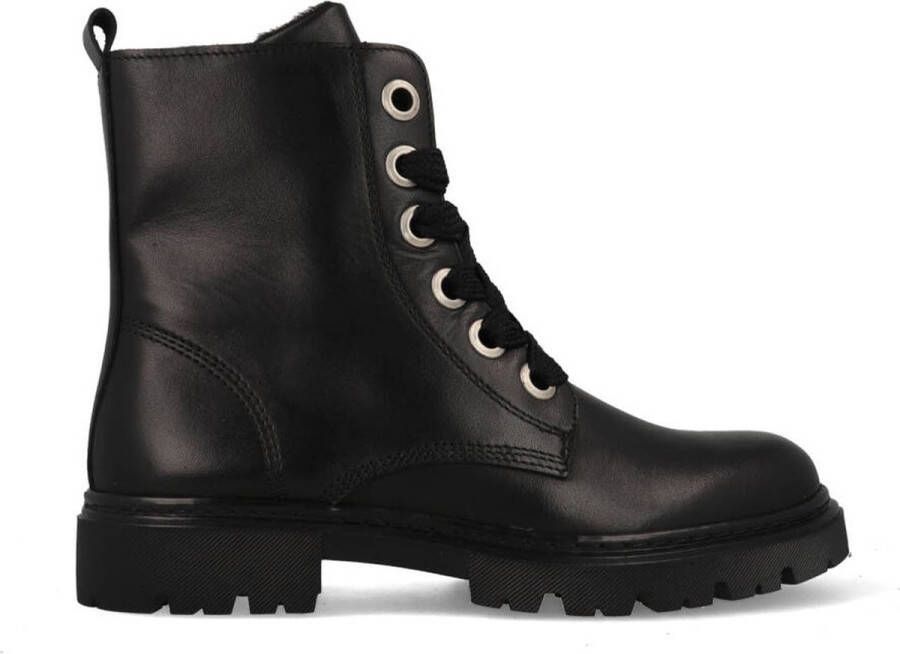 Bullboxer Ajs506 Veterboots Laarzen Met Veters Meisjes Zwart