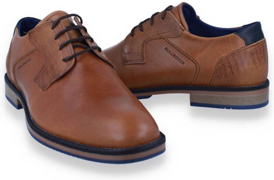 Bullboxer Lace Up Men Tan Cognac 44 Veterschoenen