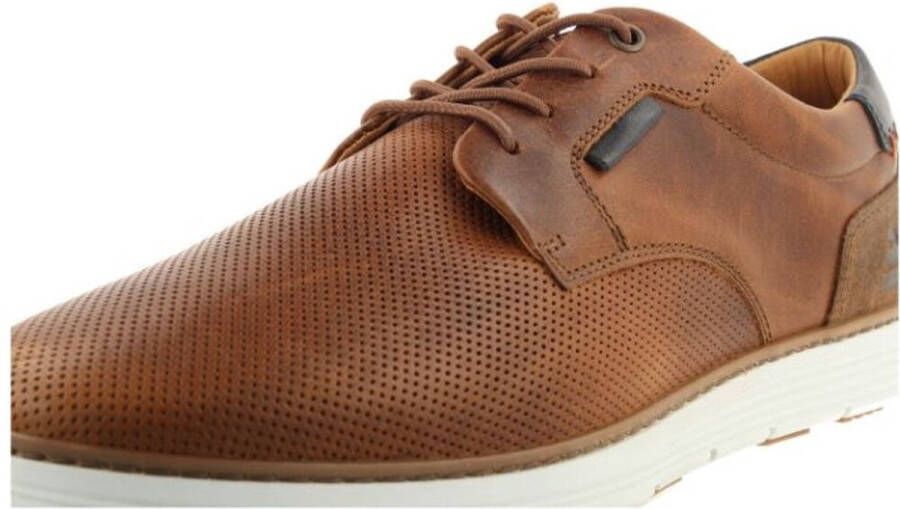 Bullboxer Lace-Up Male Tan Cognac 42 Veterschoenen