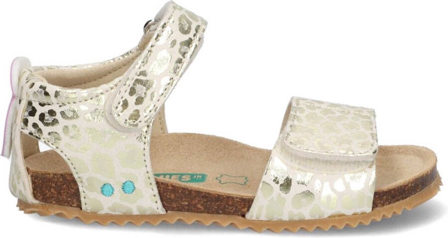 Bunnies JR 223426-503 Meisjes Sandalen Beige Goud Print Imitatieleer Klittenband