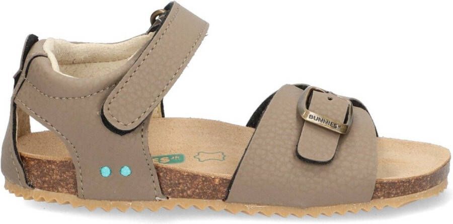 Bunnies JR 223427-508 Jongens Sandalen Beige Bruin Grijs Imitatieleer Klittenband