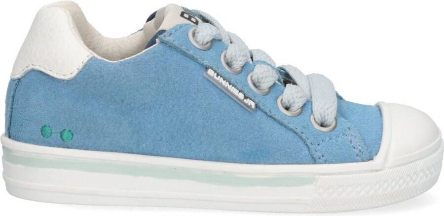 BunniesJR 224230-427 Jongens Lage Sneakers Blauw Suède Veters