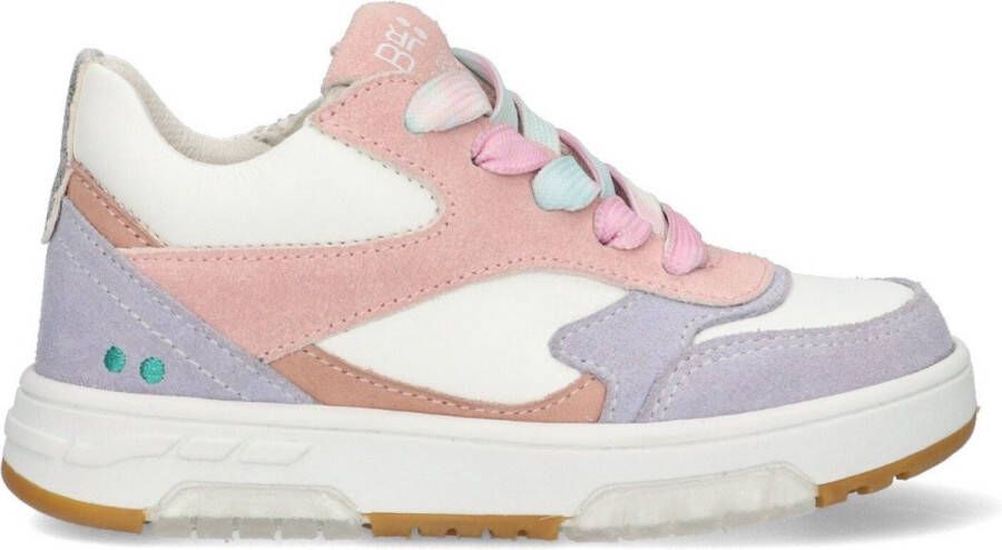 BunniesJR 224311-470 Meisjes Lage Sneakers Lila Roze Wit Leer Veters