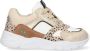 BunniesJR 224341-994 Meisjes Lage Sneakers Bruin Beige Print Imitatieleer Veters - Thumbnail 2