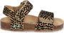 BunniesJR 224408-513 Meisjes Platte Sandalen Bruin Print Imitatieleer Klittenband - Thumbnail 2