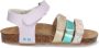 BunniesJR 224415-771 Meisjes Platte Sandalen Paars Blauw Print Imitatieleer Klittenband - Thumbnail 1