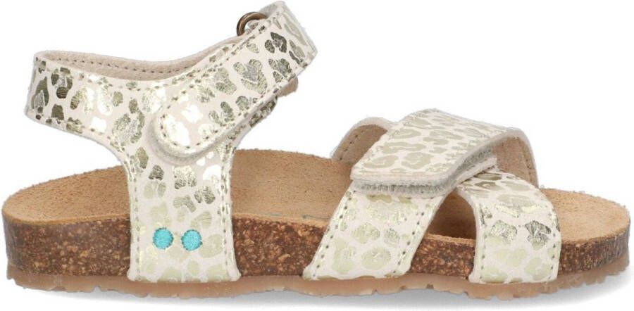 BunniesJR 224418-794 Meisjes Sandalen Goud Print Imitatieleer Klittenband