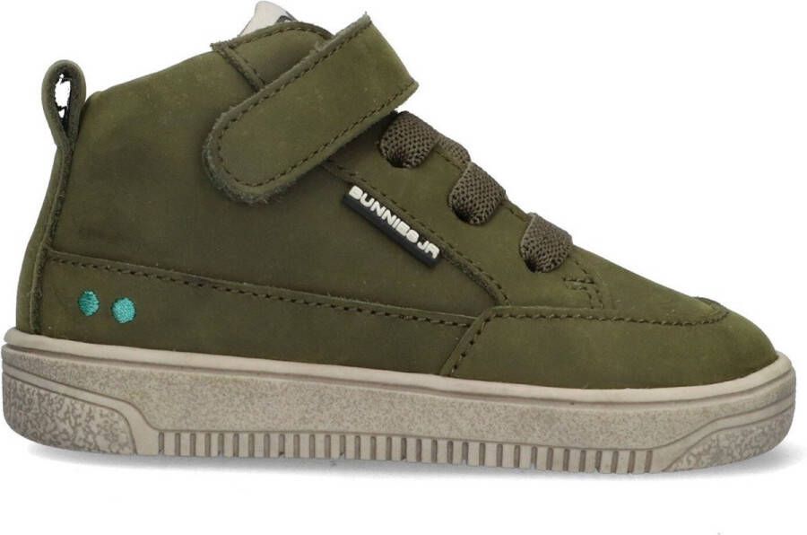 BunniesJR 224651-169 Meisjes Hoge Sneakers Groen Nubuck Veters