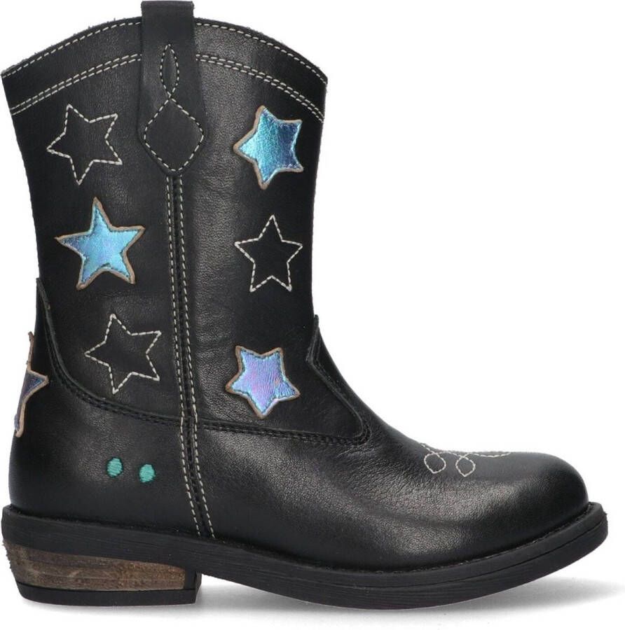 BunniesJR 224826-489 Meisjes Cowboy Boots Zwart Suède Ritssluiting