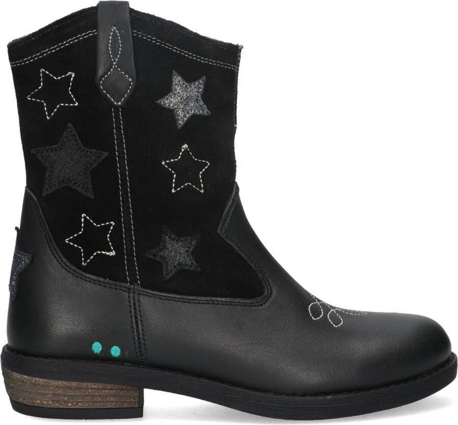 BunniesJR 224826-489 Meisjes Cowboy Boots Zwart Suède Ritssluiting