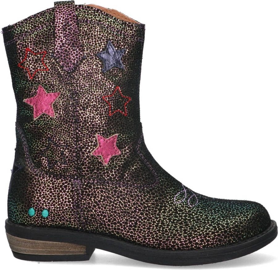 BunniesJR 224826-698 Meisjes Cowboy Boots Multicolor Suède Ritssluiting