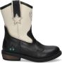 BunniesJR 224827-589 Meisjes Cowboy Boots Zwart Wit Leer Ritssluiting - Thumbnail 2