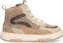 BunniesJR 224841-106 Meisjes Hoge Sneakers Beige Nubuck Veters - Thumbnail 2