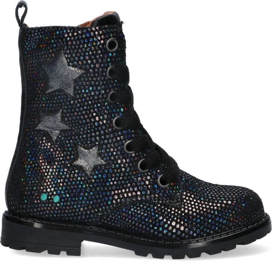 BunniesJR 224864-998 Meisjes Biker Boots Multicolor Suède Veters