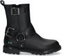 BunniesJR 224866-589 Meisjes Biker Boots Zwart Leer Gesp Met Rits - Thumbnail 10