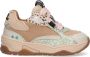 BunniesJR 224875-502 Meisjes Lage Sneakers Beige Wit Groen Leer Veters - Thumbnail 2