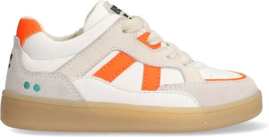 BunniesJR 225452-401 Jongens Lage Sneakers Oranje Wit Grijs Leer Veters