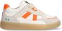 BunniesJR 225452-401 Jongens Lage Sneakers Oranje Wit Grijs Leer Veters - Thumbnail 2