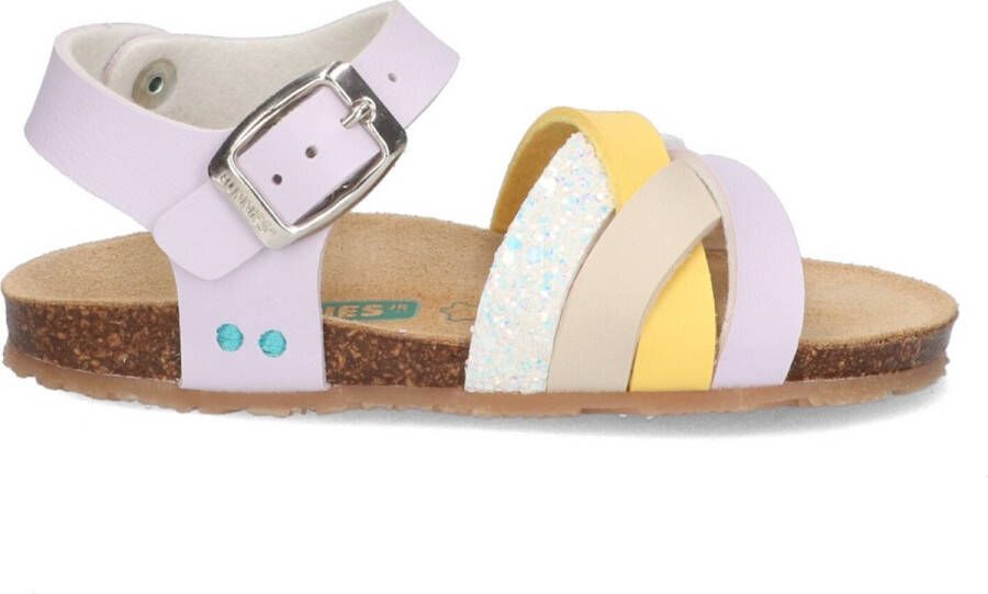 Bunnies JR Becky Beach Meisjes Sandalen Beige Multi Geel Imitatieleer Gesp