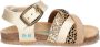 BunniesJR Becky Beach Meisjes Platte Sandalen Goud Goud Print Imitatieleer Gesp - Thumbnail 2