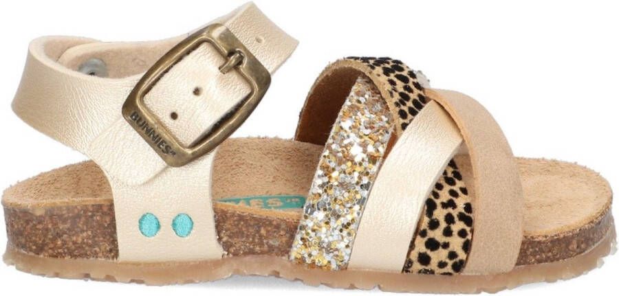 BunniesJR Becky Beach Meisjes Sandalen Goud Goud Print Imitatieleer Gesp