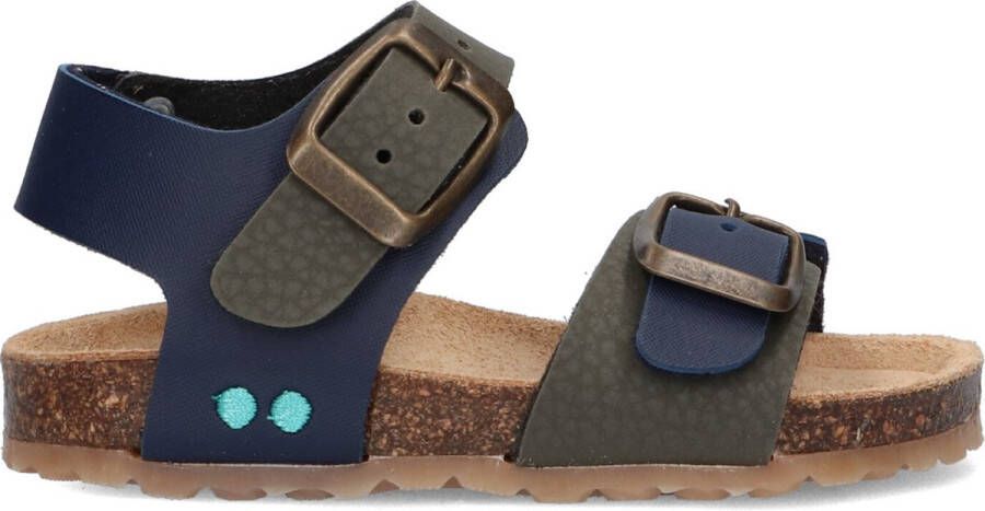 BunniesJR Bunnies JR Bonny Beach Jongens Sandalen Groen Blauw Imitatieleer Gesp